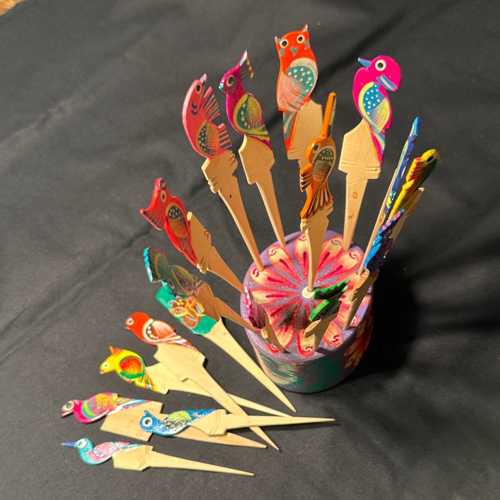 Colorful Exotic Tropical Horsd’oeuvre and/or Drink Sticks.
